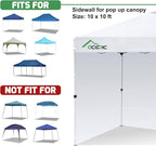Sidewalls for 10x10 Pop Up Canopy, 210D Polyester Waterproof Canopy Sidewalls with UV Protection, Sunwall Only (Dusk Gray, 10 * 10ft 3PCS)