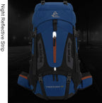 Bseash 60L Hiking Camping Backpack with Rain Cover, Waterproof Large Capacity Outdoor Sport Travel Daypack Climbing Touring (Orange)