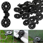 Shade Cloth Heavy Duty Lock Grip, 100 Pcs Shade Cloth Plastic Clips Windproof Awning Clamp Grip, Greenhouse Shade Cloth Fix Clamp Tent Clips Accessory for Garden Netting Sun Shade Net (Black-100 Pcs)