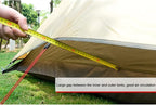 GeRRiT 4 Person Tent for Camping Pyramid Teepee Tent Outdoor Portable Double Layers Indian Tipi Tent for Outdoor Family Hiking Yurt Tent