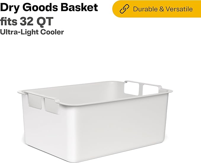 RTIC Ultra-Light Cooler Dry Goods Basket Tray Insert Accessories Perfect for Organization