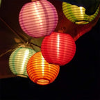AceList 20 LED Colorful Lantern String Lights - Waterproof, Battery-Powered Decorative Lighting for Festivals, Parties, and Home Decor. Perfect for Weddings, Holidays, Camping, and Everyday Ambiance