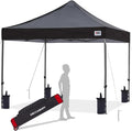ABCCANOPY Patio Pop Up Canopy Tent 10x10 Commercial-Series (Dark Black)