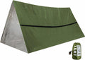 Emergency Survival Tent. 2-Person Tube Shelter Waterproof & Windproof Reusable Thermal Blanket Compact,Lightweight Includes SOS Whistle Perfect for Camping, Hiking, and Emergencies.