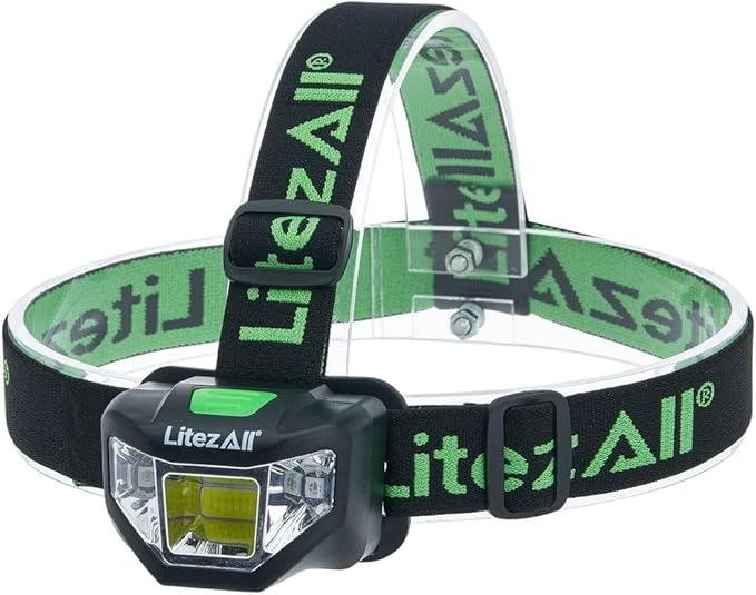 LitezAll Rechargeable Flashlight and Headlamp Combo Pack | 1000 Lumen LED Handheld Flashlight & 250 Lumen Head Lamp | USB Rechargeable, Weather Resistant, Red Light Mode for Camping & Emergencies