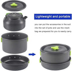 Camping Cookware Kit Cooking Set Travel Tableware Tourism Equipment for Outdoor Hiking Picnic