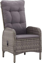 (Fast Shipment) Patio Dining Chairs, Outdoor Chairs, for Camping Pool Beach Deck, Lawn Chair Patio Chairs 2 pcs Poly Rattan Gray