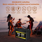 12V 100Ah LiFePO4 Battery with 100A BMS, 15000+ Deep Cycles, Solar Energy Storage, Lithium Phosphate Batteries for Home Motor, Travel Trailer, Camping, Off-Grid Power (1PC)