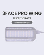 Claymore 3Face Pro Wing (Light Gray) - Rechargeable Surface Area Lamp Bar for Camping, Tents, Canopies, Outdoor Events, Street Vendors, Work Lighting, Long-Lasting Battery. Adjustable Light Modes.