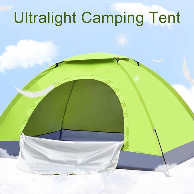 Camping Tent Ultralight Dome with Shelters Carry Bag Waterproof Double-Door Design for Backpacking Hiking and Outings