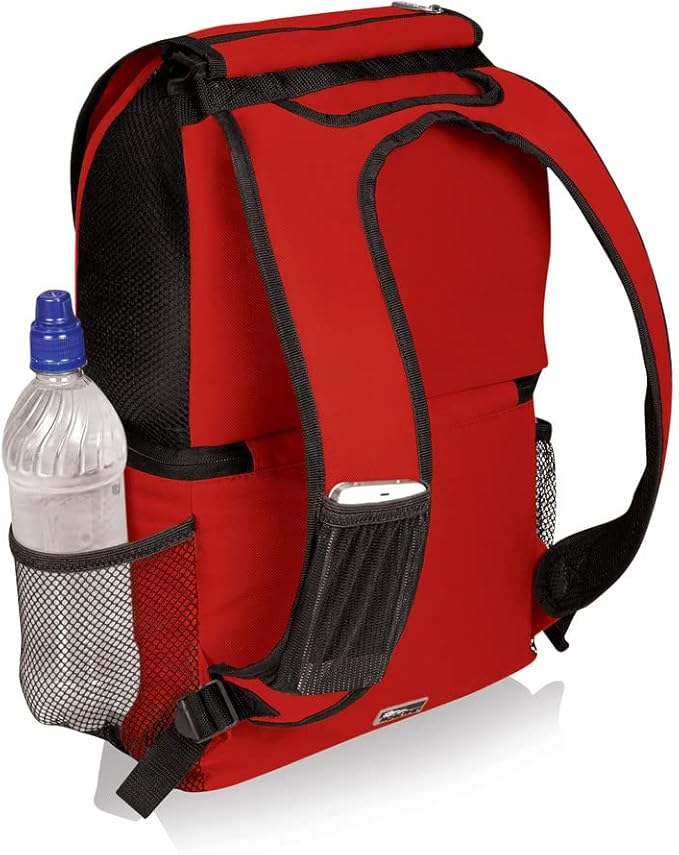 PICNIC TIME NCAA Indiana Hoosiers Zuma Backpack Cooler - Soft Cooler Backpack - Lunch Cooler, (Red)