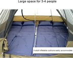 GeRRiT 4 Person Tent for Camping Pyramid Teepee Tent Outdoor Portable Double Layers Indian Tipi Tent for Outdoor Family Hiking Yurt Tent