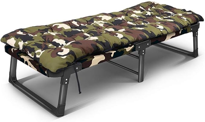 Patio Lounge Chairs Folding Camp Cot,Comfort Folding Military Bed Camping COT with Free Mat Ideal for Camping and Hunting, Indoor Guest Bed, Easy Assemble Recli,B-with Mattress