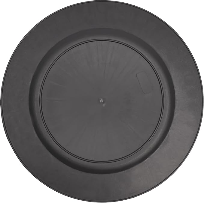 DYRABREST 50 Pcs 13 Inch Charger Plates, Bulk Round Charger Plates Plastic Wedding Dinner Elegant Reusable for Table Setting Wedding Party Event Tabletop Setting Decor (Black)