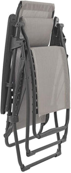 Lafuma Futura LFM3118 8548 Zero Gravity Outdoor Steel Framed Lawn Patio Recliner Folding Lounge Chair with Batyline Canvas, Seigle Grey