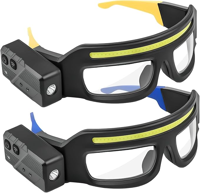 LED Intelligent Sensing Headlight, Type-C Fast Charging, Equipped with Motion Sensor and Touch Control, 3.9-inch Detection Range, Suitable for Outdoor Maintenance and Camping use (Yellow)