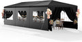 10x30 Black Outdoor Party Tent with 8 Removable Sidewalls Tents for Parties Gazebo Canopy Event Tent for Wedding, Birthday, Garden Parties and Backyard Patio BBQ Camping