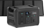 Core 1200W Power Station + 200W Solar Panel – 1024Wh LiFePO4, 1200W/2400W Peak, 1.5H Fast Charge, IP65 12-Fold Panel for Home Backup, Camping, RV, Off-Grid