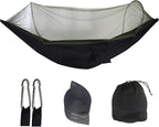 Camping Hammock With Mosquito Net Sleeping Tent Hammock Suitable Camping Hammock Outdoor Furniture，Compatible For Garden(Black)