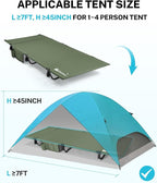 Gonex 31.5" Extra Wide Camping Cot with Premium Pillow Pocket Supports 350lbs, Portable Ultralight Folding Cot Bed for Adults Travel, Beach, Home, Sleeping (Army Green)