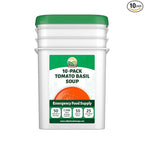 Valley Food Storage Tomato Basil Soup | 10-Bag Bucket, 50 Servings | Premium Emergency Food Supply with 25 Year Shelf Life | Survival Meal Kits, Prepper Food, Camping & Off-Grid Living Supplies | Packaged in USA