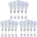 15 Pack HOLDWILL Rechargeable Emergency LED Bulb, Multi-Function Battery Backup Emergency Light for Power Outage Camping Outdoor Activity 9W 900LM 60W Equivalent White Daylight 6000K with E26/E27 Base