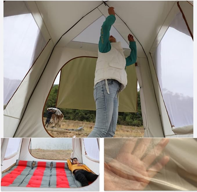 GeRRiT Camping Instant Tent 3-4 Person Pop Up Tent Waterproof Windproof Family Tents Easy Setup for Camping Hiking and Outdoor Portable Tent with Carry Bag