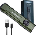 JETBeam E26 Rechargeable EDC Flat Flashlight 4 Constant Brightness Modes+Strobe+1300mW UV+Green Beam Combo,2000 Lumens Portable Pocket Lights,IPX-8,Triple Sources for Outdoors,Emergency,Working