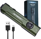 JETBeam E26 Rechargeable EDC Flat Flashlight 4 Constant Brightness Modes+Strobe+1300mW UV+Green Beam Combo,2000 Lumens Portable Pocket Lights,IPX-8,Triple Sources for Outdoors,Emergency,Working