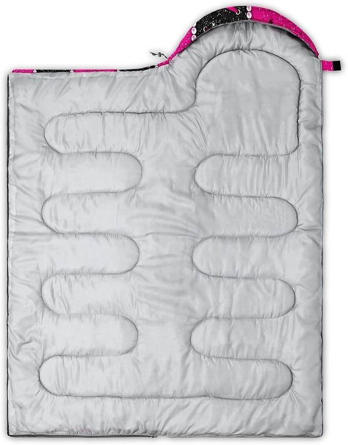 QOOMO Camping Sleeping Bags,3 Season Warm & Cool Weather,Lightweight,Waterproof Sleeping Bags for Adults & Kids,Traveling,and Outdoors,Camping Gear Equipment