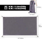 REDCAMP Waterproof Camping Tarp, Grey/Green 4 in 1 Multifunctional Tent Footprint for Camping, Hiking, Backpacking