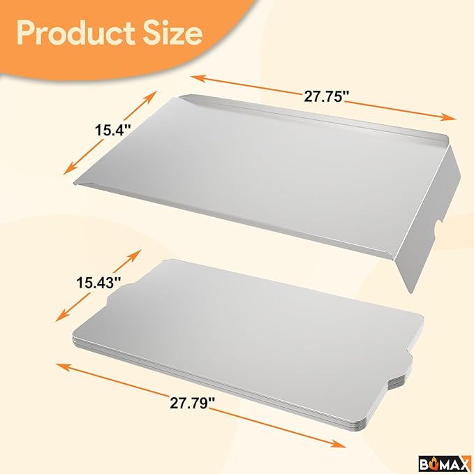 BQMAX Drip Pan & Drip Pan Liners for Traeger Pro 780 Pellet Smoker Grill, BAC780 Drip Tray for Traeger 780 Pro, BAC520 Drip Tray Liners for Traeger Pro 780 Accessories, for Traeger Replacement Parts