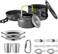 Compatible for Camping Cooking Set Cookware Travel Tableware Outdoor Picnic Teapot for 2-3 Peaple Non-Stick Pots Assorted Sets