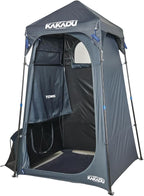 Kakadu Outback Shower Tent, Portable Privacy Shelter, Outdoor Camping Toilet Tent, Changing Room, Sturdy, Easy Setup - with LED Light, Carry Bag, Towel Rod