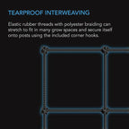 AC Infinity Grow Tent Trellis Netting 2x4', Heavy-Duty Elastic Plant Net with Steel Hooks, Flexible Hydroponics Support for Grow Tents, Gardening, and Horticulture