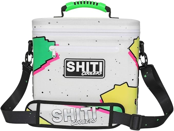 SHITI Coolers Cooler for Camping, Travel, Beach, Soft Lunch Box for Food, Drinks & Ice, Portable, Waterproof 24 Hr Insulated Bag with Shoulder Straps, Customizable