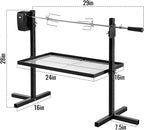 Rotisserie Grill Kit Tripod Rotisserie Stand, 29" Roaster Charcoal Spit With Portable DC 3V Motor Motor & Adjustable Height For Outdoor Camping Party