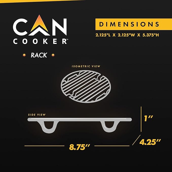 CanCooker Camping Meals Cookware | 4 Gallon Steam Cooker, Cooking Rack, Butter Garlic Salt Seasoning & 100-Page Recipe Cookbook