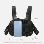Genérico Tactical Chest Rig Backpack Camping Recon Kit Bag Vest Front Pouch Daypack,Compatible For Hiking Fishing Lure(Black CP)