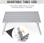 Old Bahama Bay Ultralight Aluminum Mini Table, 66lbs/30kg Weight Capacity, Foldable Small Beach Table with Retractable Legs,Suitable for Picnic Camping Outdoor Hiking