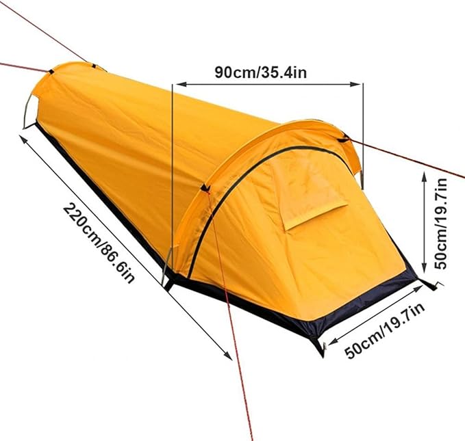 Tent 1 Set Practical Polyester Rainproof Sturdy Frame Backpacking Tent for Hunting Backpacking Tent Camping Sleeping Bag