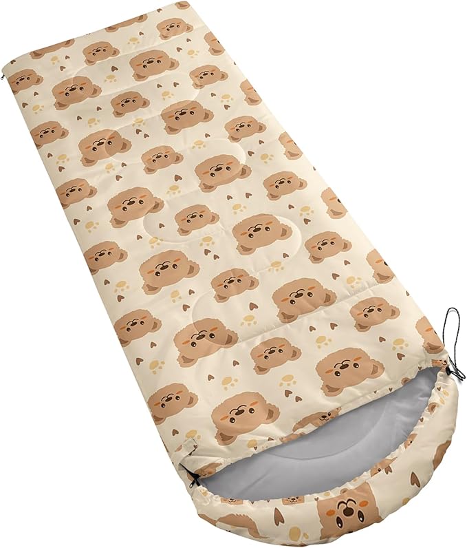 AILONEN Kawaii Panda Sleeping Bags,Lightweight & Waterproof,3 Season Warm & Cool Weather,Dreamy Purple Flower Animal Themed Sleeping Bags for Boys,Girls,Kids,Adults Travelling,Outdoors