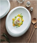Camping Plates Serve Plate Tray Dinner Plate Creative Tableware Ceramic Commercial Kitchen Tableware Plate Decorative Plate(Large)
