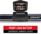 Coast® FL75 700 Lumen Dual Color Twist Focus™ LED Headlamp, Black