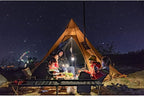 GeRRiT Pyramid Tent Indian Shelter Anti-Rainstorm Outdoor Camping Tent Yurt Tent with Stove Hole Family Teepee Tent