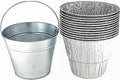 Firsgrill Replacement for Camp Chef, Traeger, Pit Boss drip pan Grease Bucket and 12-Pack Liners foil Tray for Mostly Wood Pellet Grills