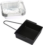 Grill Drip Pan for Nexgrill 720-0830H for Nexgrill Grease Tray Replacement Grease Pan/Box for Nexgrill 720-0888N 720-0925P 720-0896 720-08882A for Cuisinart CGG-7400 with 15pack Aluminum Foil Liner
