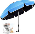 Umbrella 360°Adjustable Protection Stroller, 48.8" beach chair umbrella with clamp, high UV protection. 3 Adjustable areas 180°+360° for fishing, golf, beach, camping (chair not included)