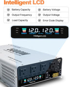 LVYUAN 5000 Watt Power Inverter 12V to 110V 120V DC to AC Converter with 4 AC Outlets, LCD Display, USB Charge Port, Remote Control for Home RV Vehicle Outdoor Camping Car Power Inverter