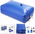Japard 240 L / 65 Gal Water Bladder Tank, Foldable Portable Rainwater Storage Container, Emergency Water Bag for RV, Truck Bed, Fire Prevention, Drought Resistance, Blue
